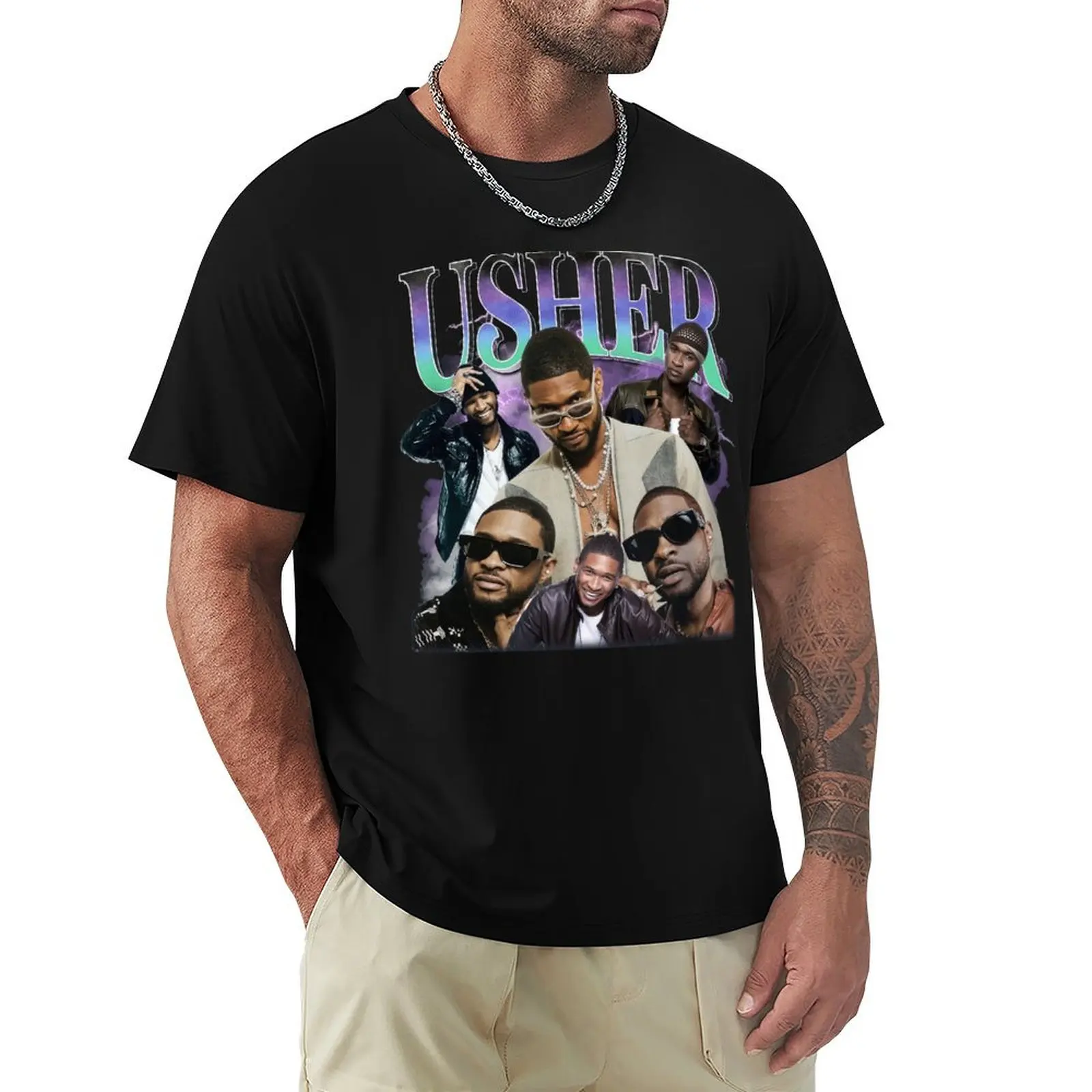 Usher Rap Retro T-Shirt valentines boutique clothes customizeds Men's cotton t-shirt
Usher Rap Retro T-Shirt valentines boutique clothes customizeds Men's cotton t-shirt