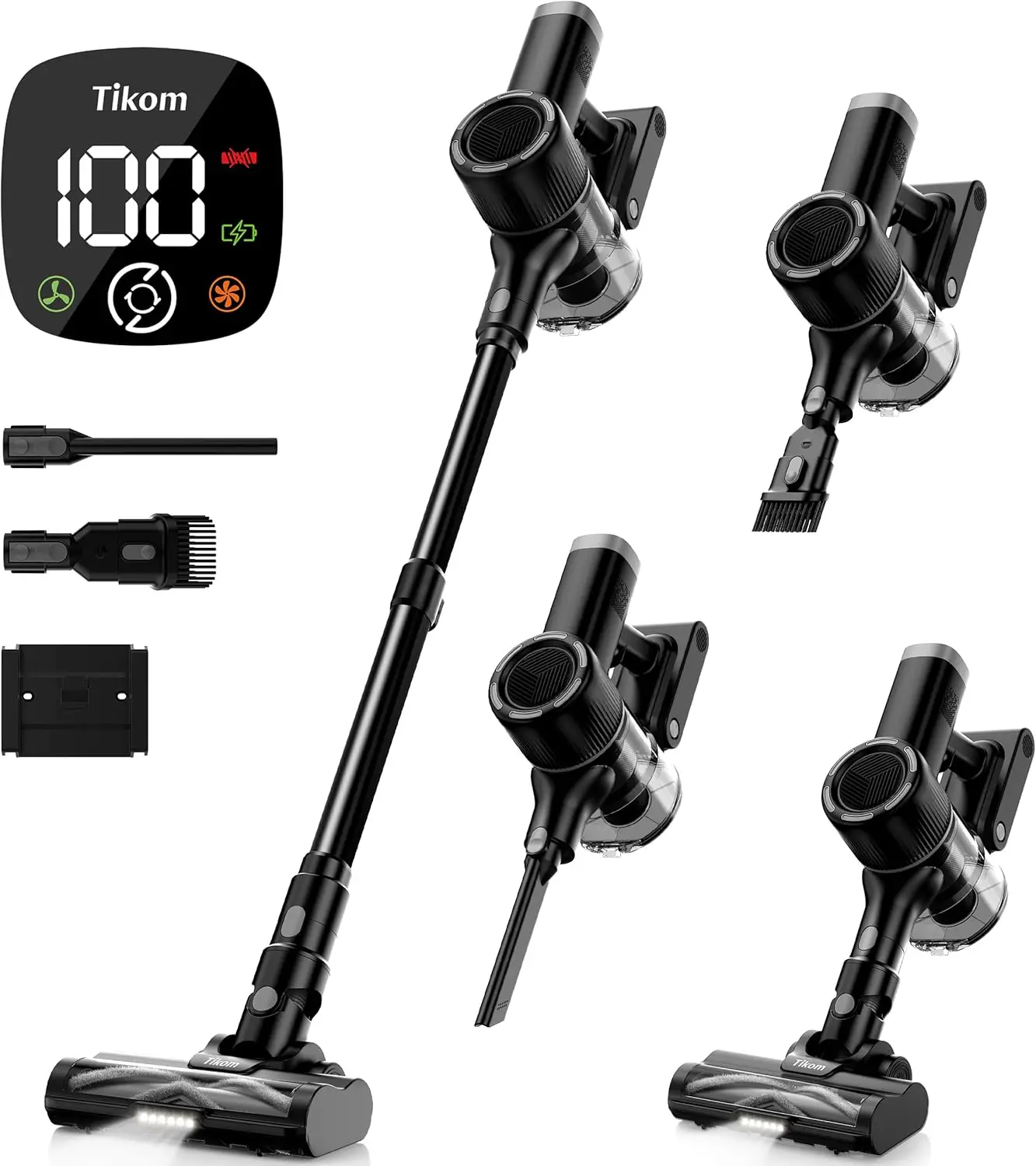 Cordless Stick Vacuum Cleaner, 40000Pa Suction, Wall Dock, Anti-Tangle, Lightweight for Pet Hair and Floors
Cordless Stick Vacuum Cleaner, 40000Pa Suction, Wall Dock, Anti-Tangle, Lightweight for Pet Hair and Floors