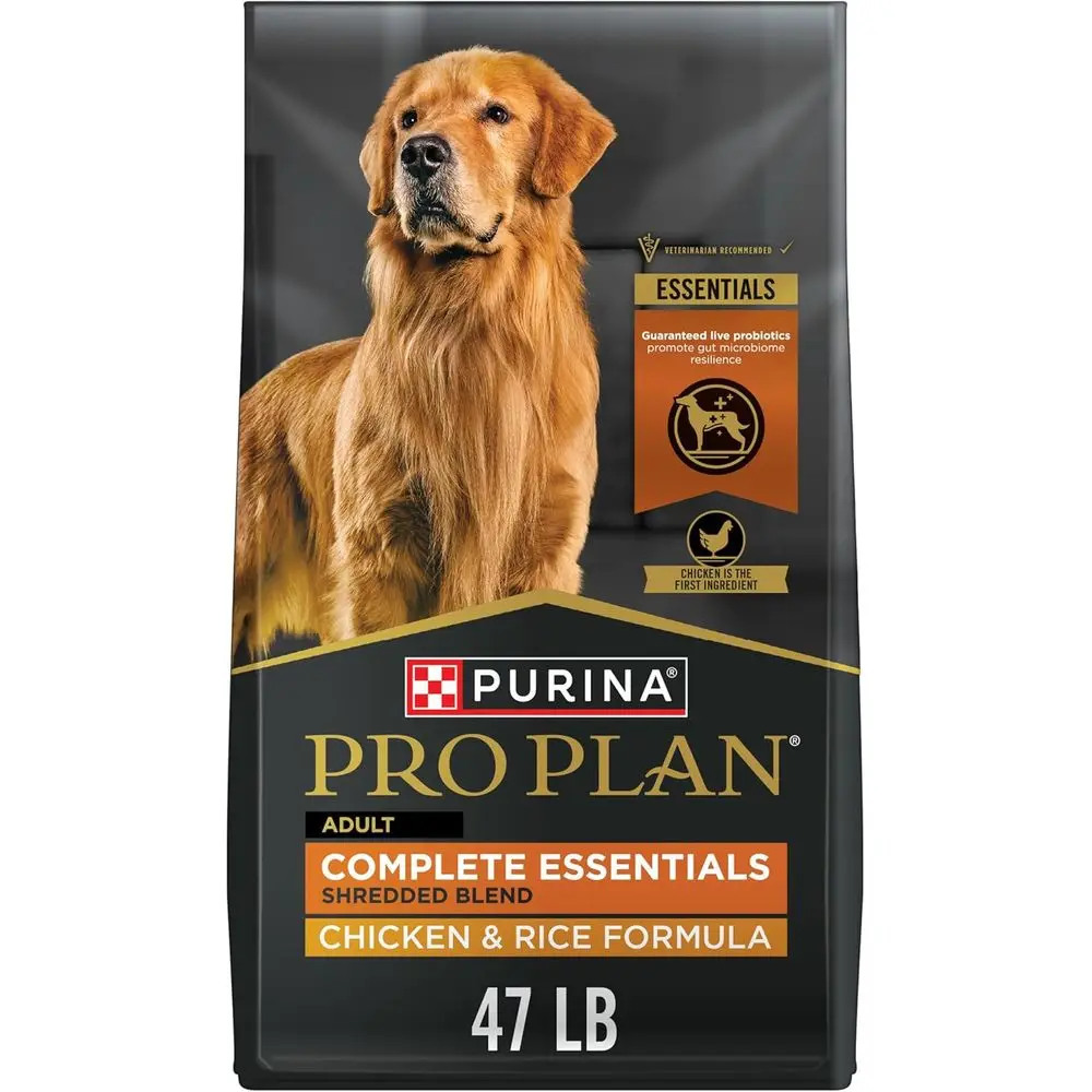 Complete entials Shredded Blend Chicken and Rice Dog ood Dry ormula with Proor Dogs - 47 lb. Bag
Complete entials Shredded Blend Chicken and Rice Dog ood Dry ormula with Proor Dogs - 47 lb. Bag