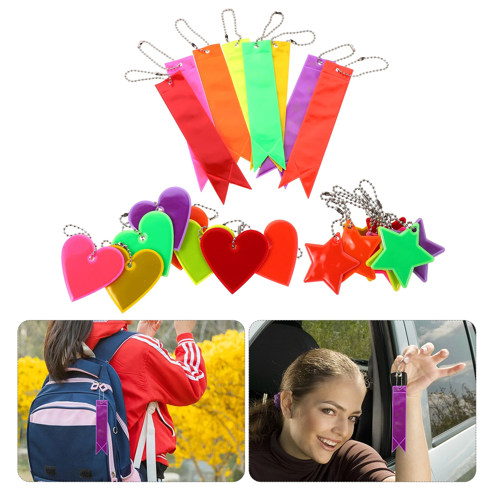 24pcs Outdoor Reflective Pendants For Bags High Visibility Reflective Backpack Tags Safety Keychain Pendant For School Bag
24pcs Outdoor Reflective Pendants For Bags High Visibility Reflective Backpack Tags Safety Keychain Pendant For School Bag