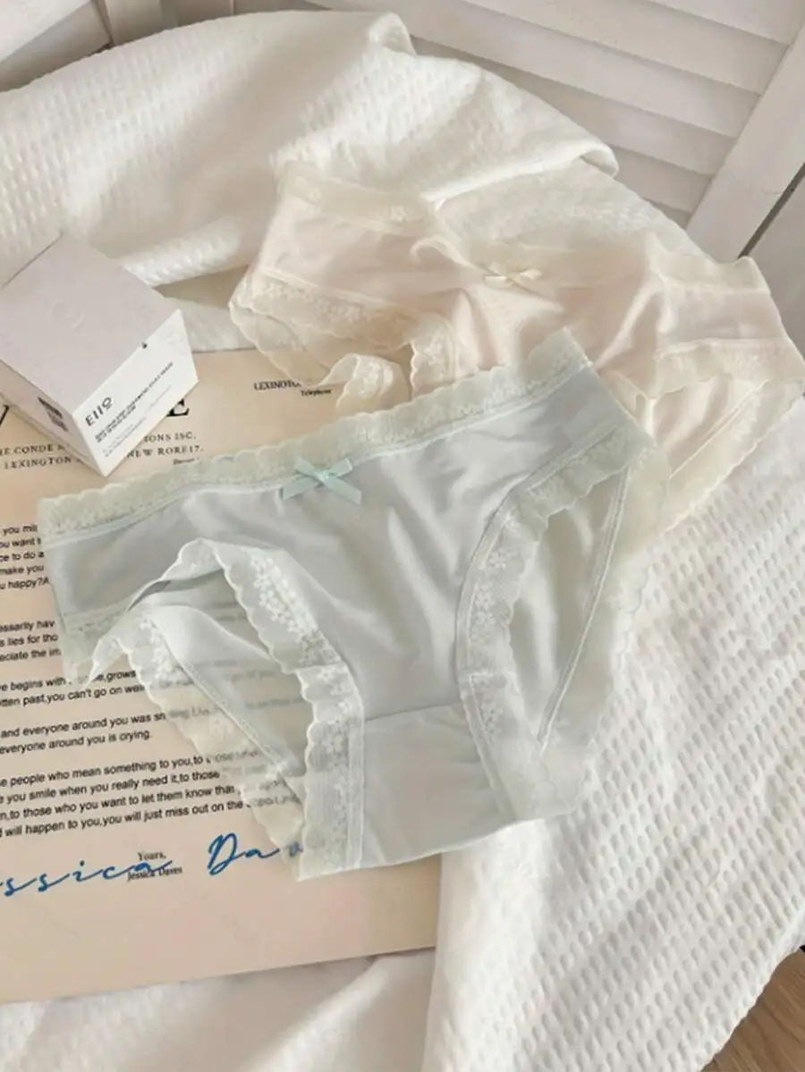7 Pieces Women Lace Panties With Bow Decoration Soft Breathable Solid Color Underwear
7 Pieces Women Lace Panties With Bow Decoration Soft Breathable Solid Color Underwear