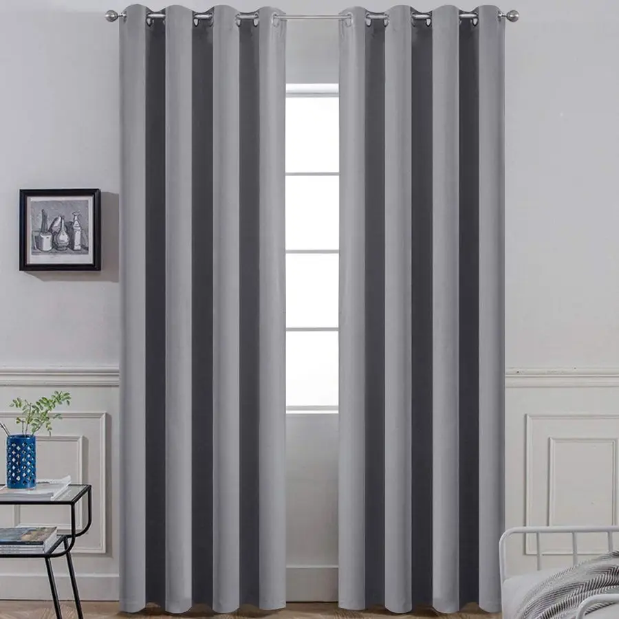 Blackout Curtains 96 Inches Thermal Insulated Grey Room Darkening Window Drapes with 8 Grommets Window Treatment Curtain for Liv
Blackout Curtains 96 Inches Thermal Insulated Grey Room Darkening Window Drapes with 8 Grommets Window Treatment Curtain for Liv