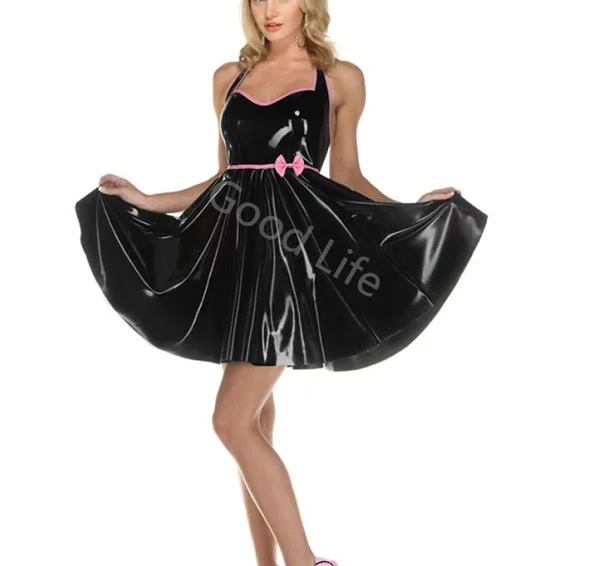 Pure natural latex dress women's dress dress short dress sexy low chest hanging neck dew back custom made
Pure natural latex dress women's dress dress short dress sexy low chest hanging neck dew back custom made