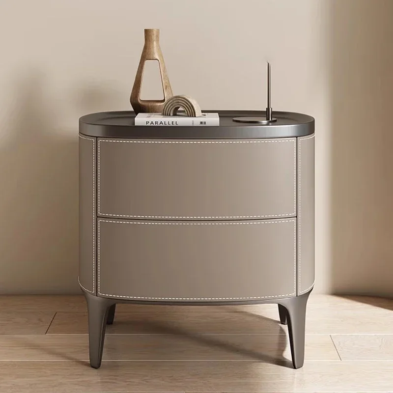 Leather Luxury Bedside Table Bedroom Creative Nordic European Cabinet Storage Unique Drawers Szafka Nocna Bedroom Ferniture
Leather Luxury Bedside Table Bedroom Creative Nordic European Cabinet Storage Unique Drawers Szafka Nocna Bedroom Ferniture