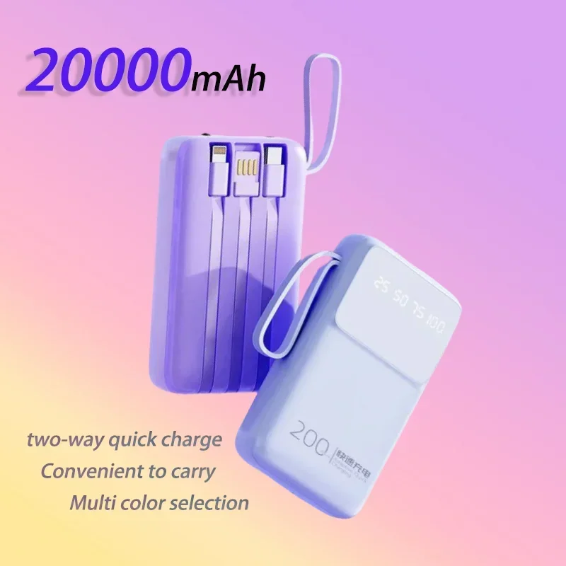 Comes with 3-wire large capacity power bank, 20000mAh mobile fast charging power supply, suitable for USB fan Free Shipping
Comes with 3-wire large capacity power bank, 20000mAh mobile fast charging power supply, suitable for USB fan Free Shipping