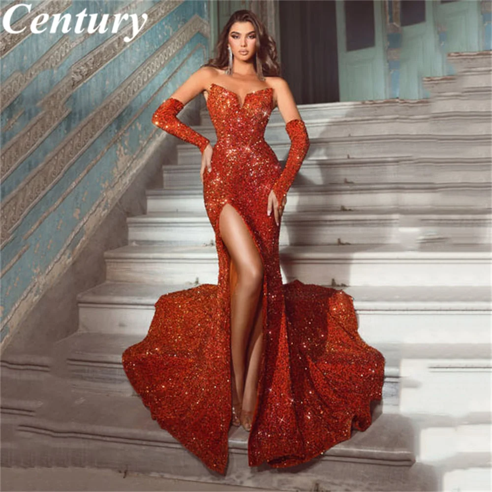 Customized Sequins Mermaid Prom Dresses for Women Sexy Deep V Neck Strapless Long with Train Formal Evening Party Gowns 2023
Customized Sequins Mermaid Prom Dresses for Women Sexy Deep V Neck Strapless Long with Train Formal Evening Party Gowns 2023