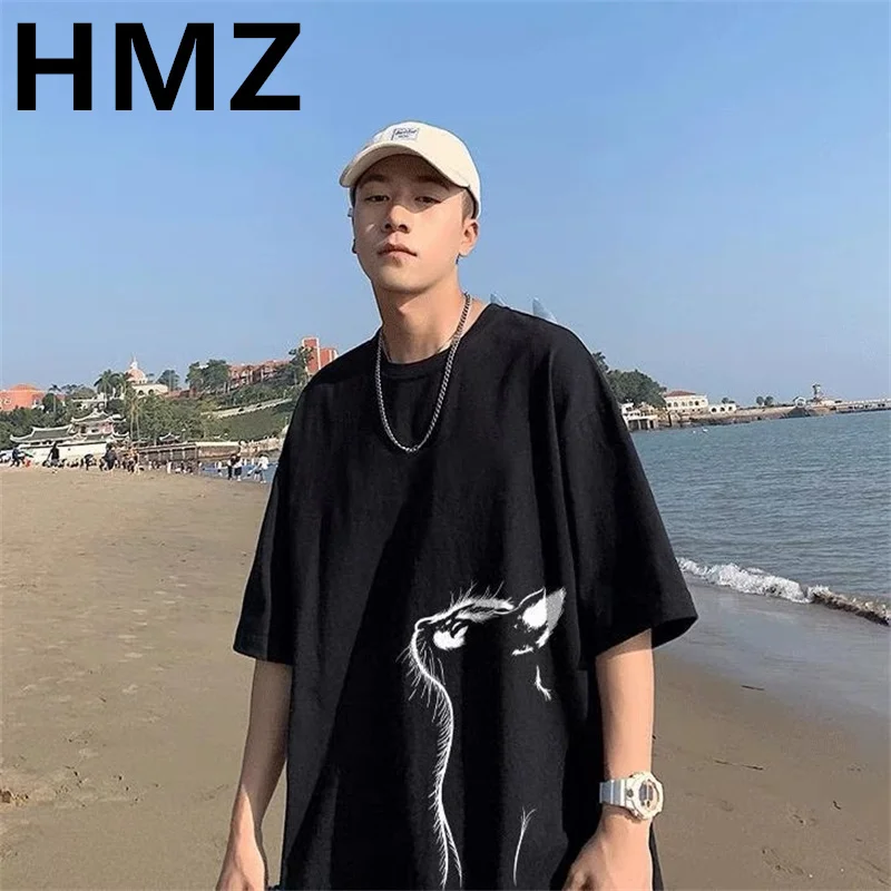 Men's T-shirt High Quality 100% Cotton Funny Cool Cat Printed Summer Casual Loose Cool T Shirt O-Neck Male T-Shirt Tops 2023
Men's T-shirt High Quality 100% Cotton Funny Cool Cat Printed Summer Casual Loose Cool T Shirt O-Neck Male T-Shirt Tops 2023