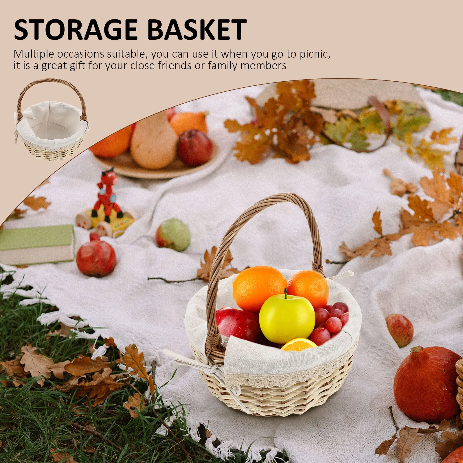 H woven Picnic Storage Durable Home Natural Material Sturdy H Large Capacity Fruit Photo Prop Household Storage Basket Woven
H woven Picnic Storage Durable Home Natural Material Sturdy H Large Capacity Fruit Photo Prop Household Storage Basket Woven
