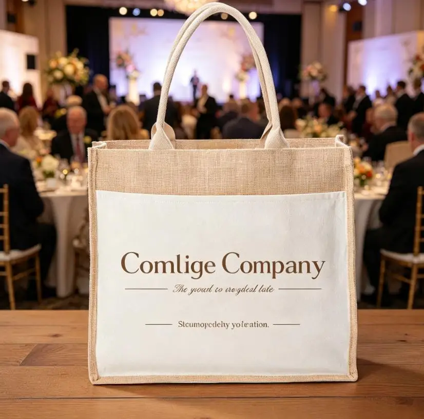 Custom Logo Jute Bag Promotional Gift Eco Friendly Burlap Personalized with Company Name and Slogan for Event
Custom Logo Jute Bag Promotional Gift Eco Friendly Burlap Personalized with Company Name and Slogan for Event