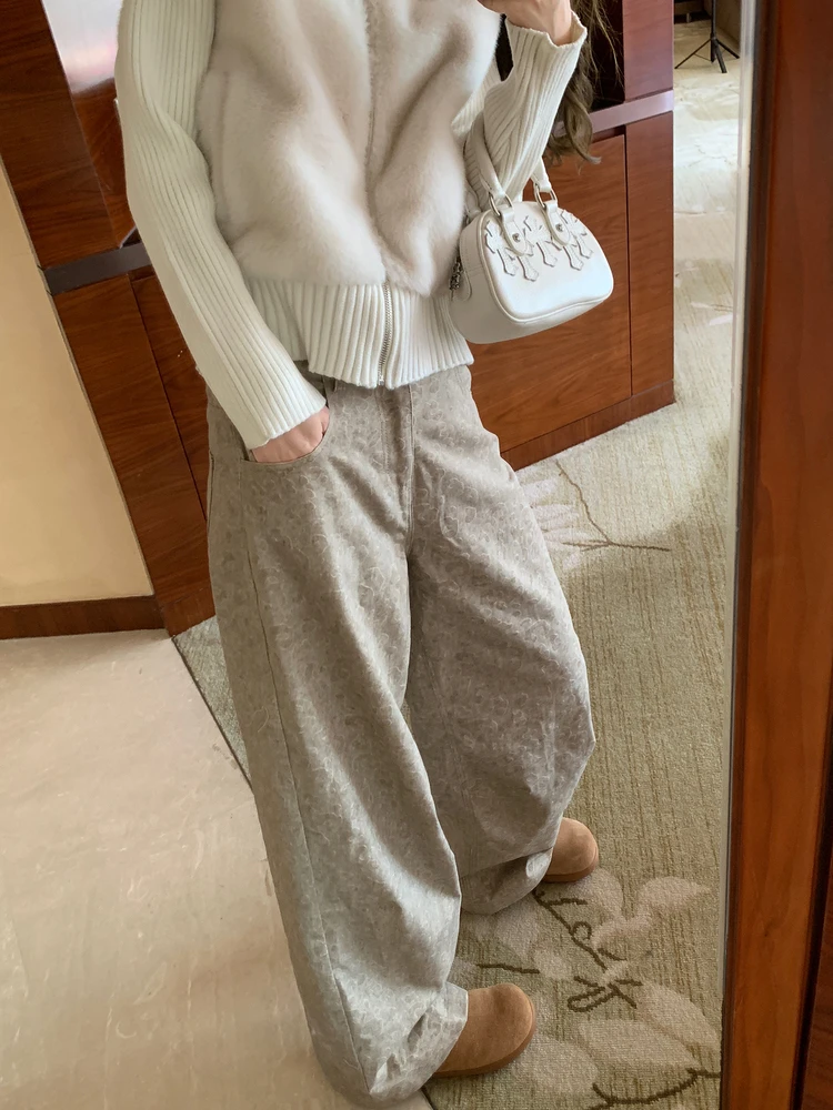 Aeronline Retro Spot Work Trousers 3D Texture Casual Wide Leg Pants Women's All-Match Straight Cut Loose Fit Casual Pants
Aeronline Retro Spot Work Trousers 3D Texture Casual Wide Leg Pants Women's All-Match Straight Cut Loose Fit Casual Pants