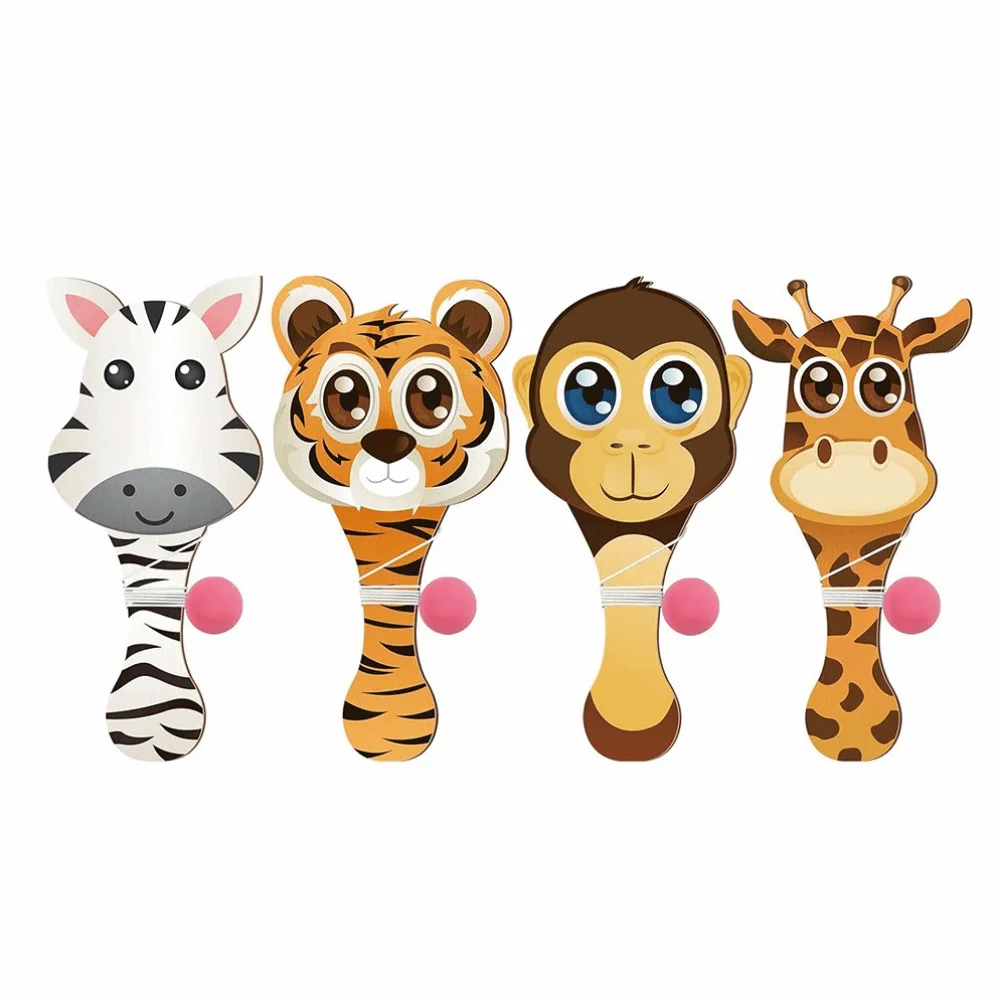 4Pcs Portable Racket Ball Set Elastic String Retro Paddle Ball Game Wooden Paddles Interactive Sports Game Active Play
4Pcs Portable Racket Ball Set Elastic String Retro Paddle Ball Game Wooden Paddles Interactive Sports Game Active Play