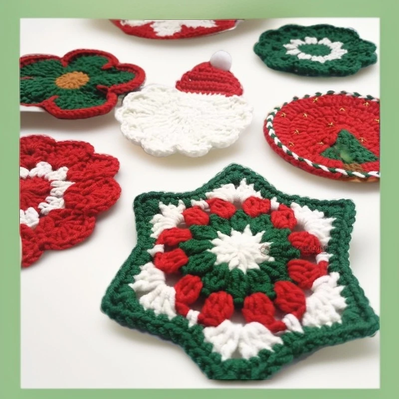 Custom handmade Crochet heat insulation mat with Christmas pattern for kids table decor Christmas costume decorative patch 20PC
Custom handmade Crochet heat insulation mat with Christmas pattern for kids table decor Christmas costume decorative patch 20PC