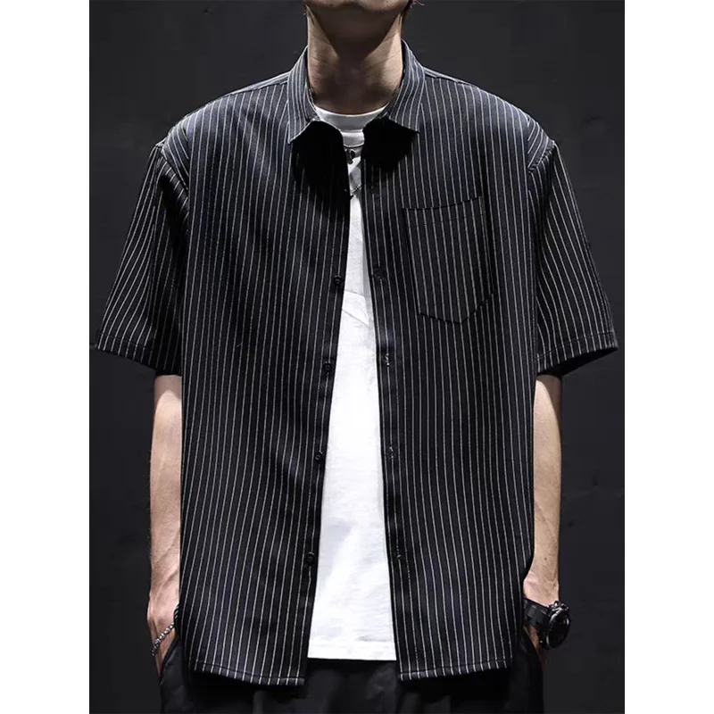 Мужская полосатая рубашка Joker с короткими рукавами, новая повседневная рубашка на весну и лето, мужская рубашка High Sense.
Мужская полосатая рубашка Joker с короткими рукавами, новая повседневная рубашка на весну и лето, мужская рубашка High Sense.