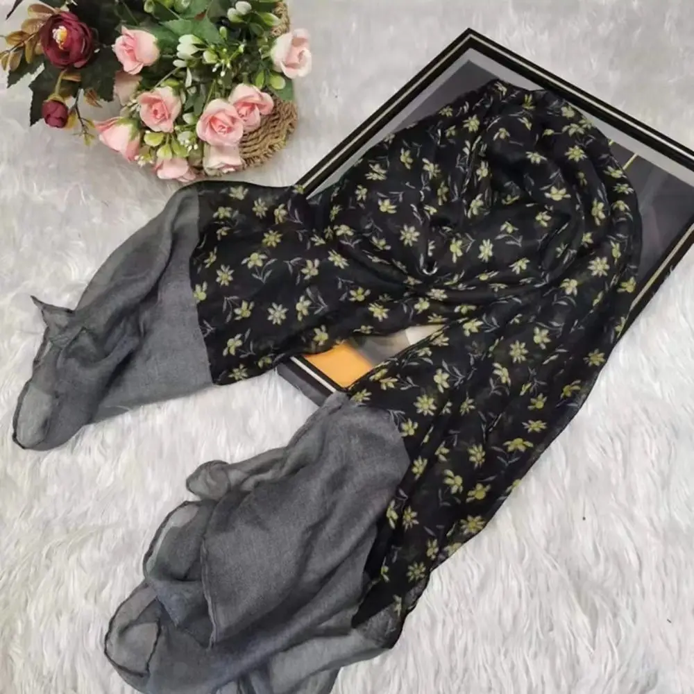 Luxury Flora Silk Scarf Shawls Flower Sunscreen Mesh Neck Scarves Neckerchief Korean Style Ladies/Girls
Luxury Flora Silk Scarf Shawls Flower Sunscreen Mesh Neck Scarves Neckerchief Korean Style Ladies/Girls