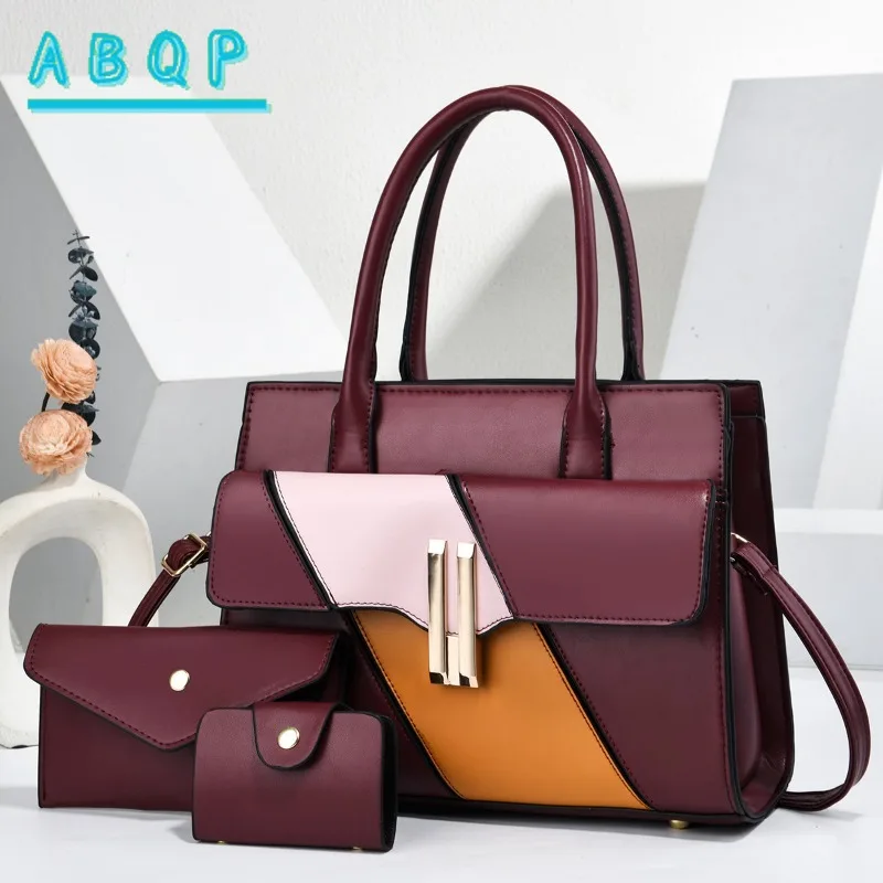 New Women's Handbags Luxury Brand Stitching Colorful Fashion Women's Shoulder Bag 3-piece Set Large Capacity Casual Women's Bag
New Women's Handbags Luxury Brand Stitching Colorful Fashion Women's Shoulder Bag 3-piece Set Large Capacity Casual Women's Bag