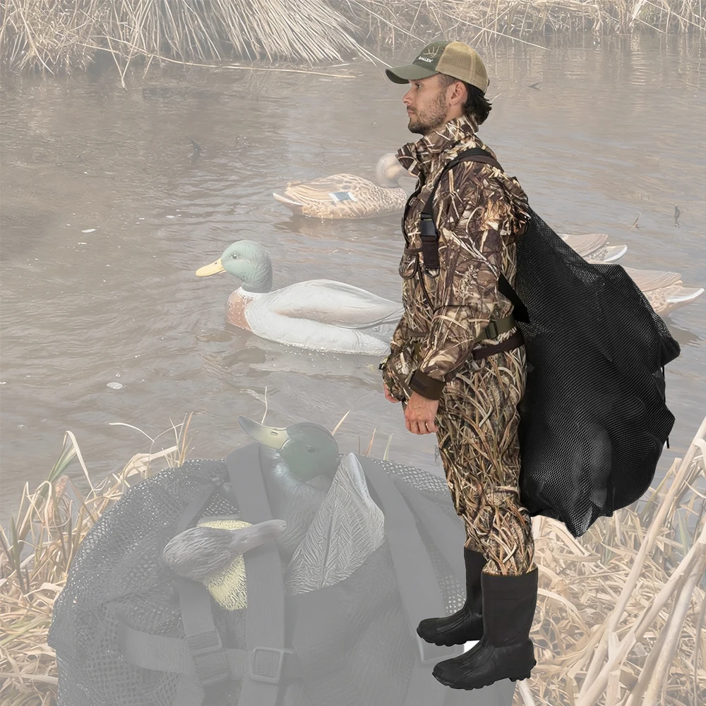 Mesh Decoy Bags, Duck Decoy Bag for Goose/Turkey/Waterfowl/Pigeon, Light Weight Carrying Storage Backpack for Hunting
Mesh Decoy Bags, Duck Decoy Bag for Goose/Turkey/Waterfowl/Pigeon, Light Weight Carrying Storage Backpack for Hunting