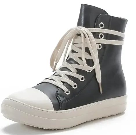 Ladies' High-top Platform Flat Luxury Designer Street Style Canvas Shoes Casual Lace-up Ankle Boots
Ladies' High-top Platform Flat Luxury Designer Street Style Canvas Shoes Casual Lace-up Ankle Boots