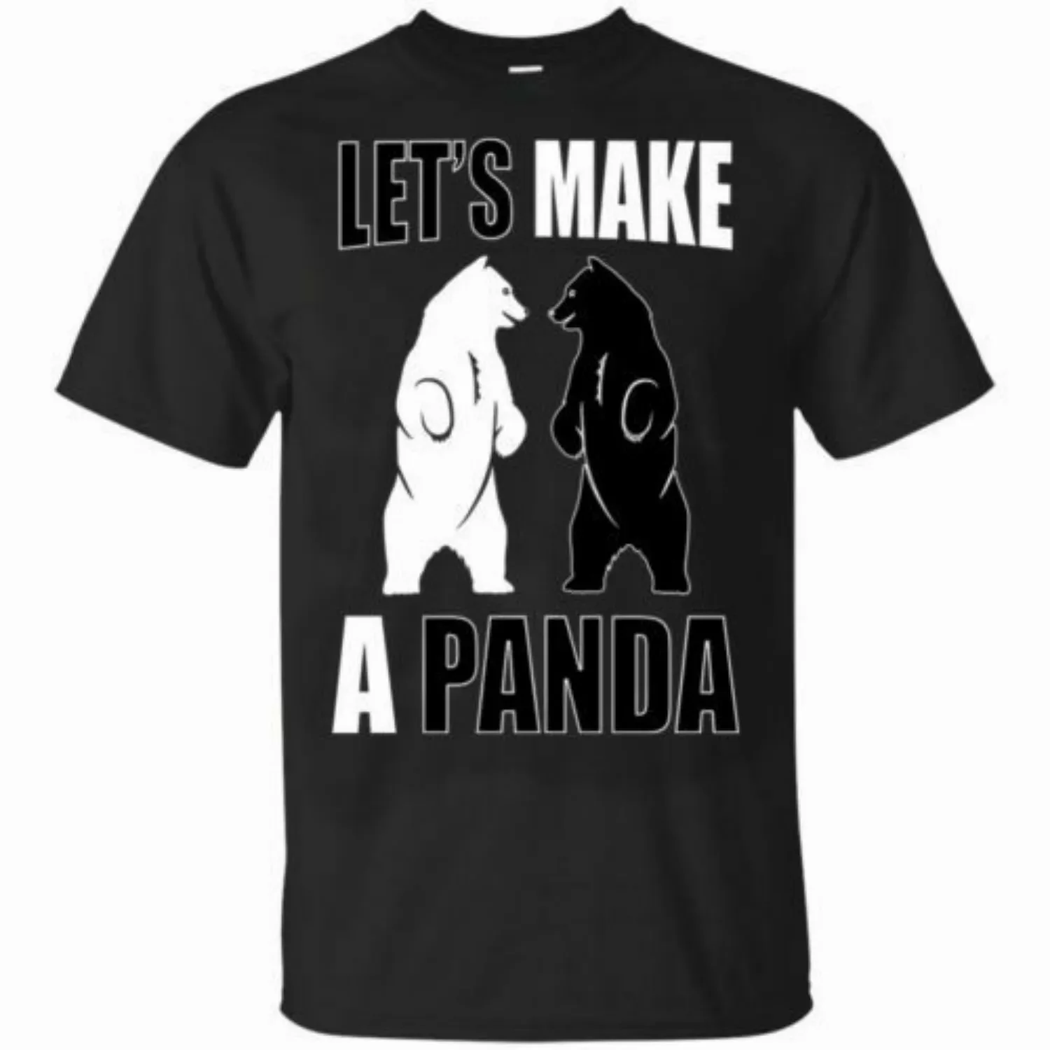 Let's Make A Panda. Funny Black Bear and White Bear T-Shirt 100% Cotton O-Neck Short Sleeve Summer Casual Mens T-shirt
Let's Make A Panda. Funny Black Bear and White Bear T-Shirt 100% Cotton O-Neck Short Sleeve Summer Casual Mens T-shirt