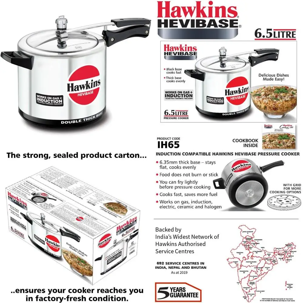 Скороварка Hevibase 6,5 л с индукционной внутренней крышкой, серебристая, большая емкость, посуда для эффективного приготовления пищи
Скороварка Hevibase 6,5 л с индукционной внутренней крышкой, серебристая, большая емкость, посуда для эффективного приготовления пищи