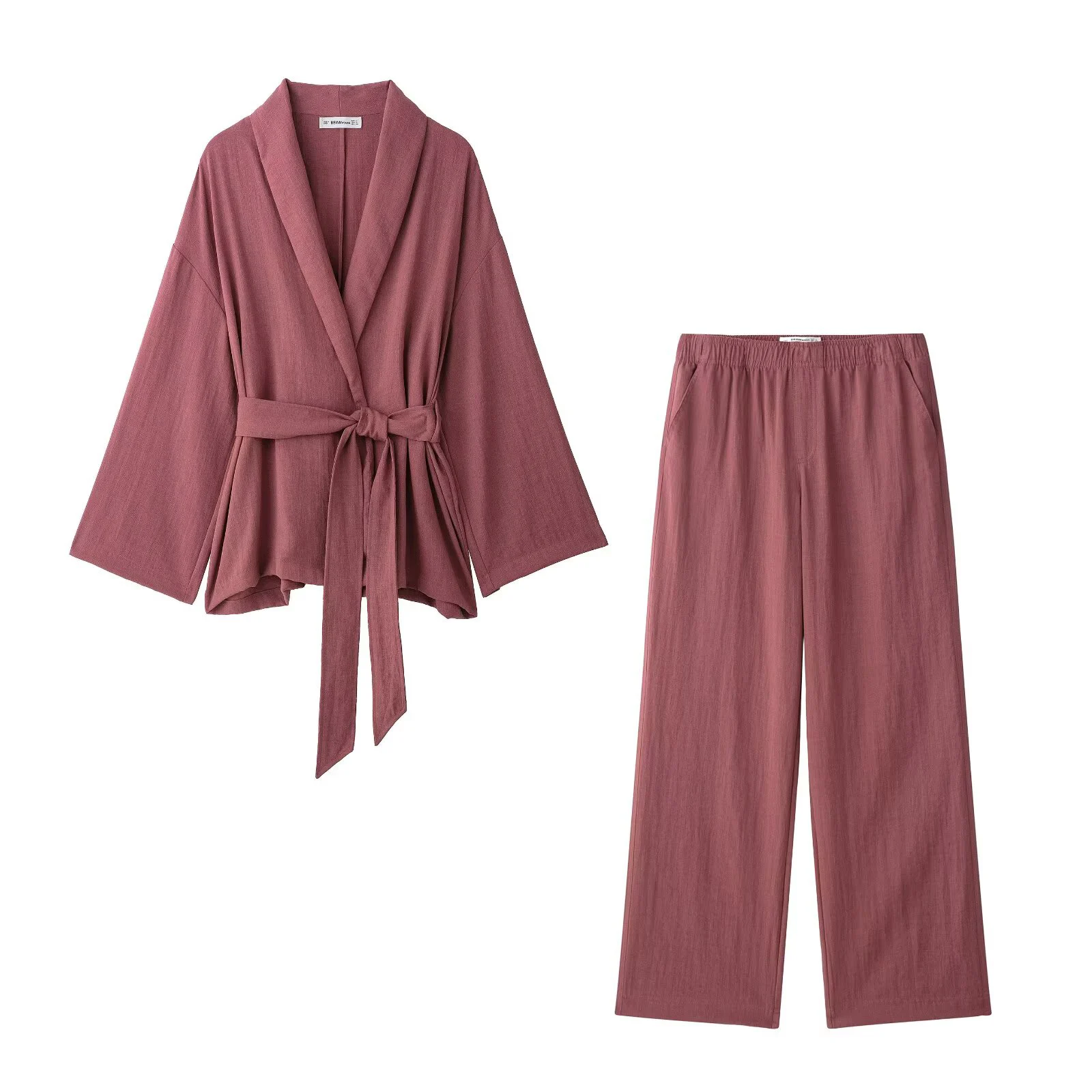 Spring New Women's Clothing With Belt Double Breasted V-neck Kimono Style Home Sleepwear Long Sleeved Jacket Long Pants
Spring New Women's Clothing With Belt Double Breasted V-neck Kimono Style Home Sleepwear Long Sleeved Jacket Long Pants