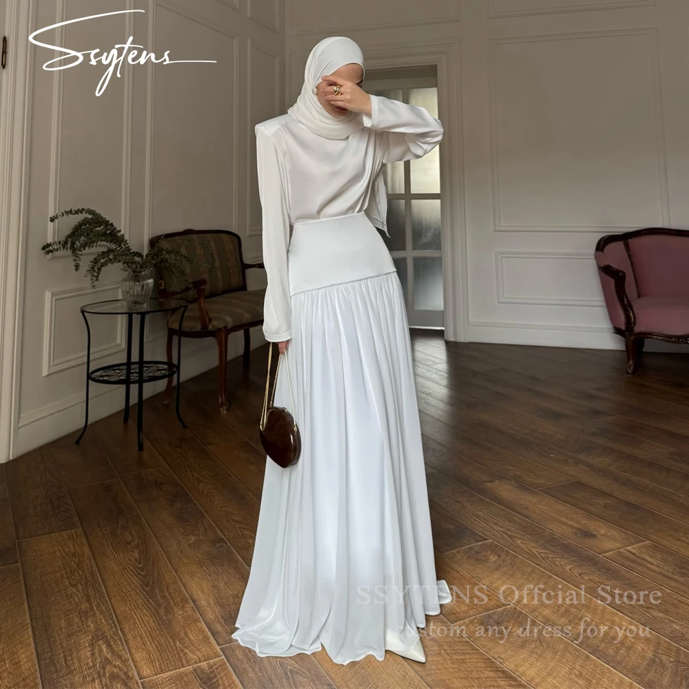 SSYTENS Long Sleeves High Neck Wedding Dress Modest Pleated Robes De Soiree Ruched A Line Oversize Vestido De Novia Customized
SSYTENS Long Sleeves High Neck Wedding Dress Modest Pleated Robes De Soiree Ruched A Line Oversize Vestido De Novia Customized