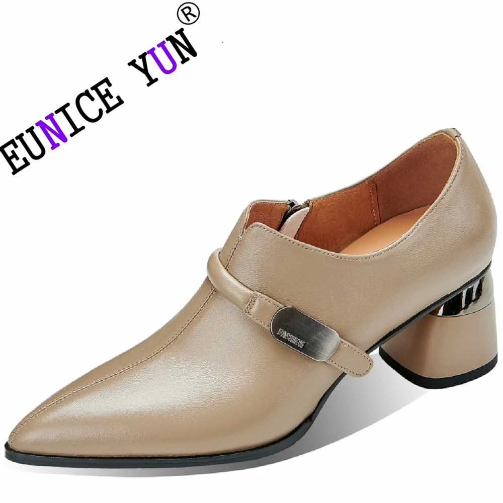 【EUNICE YUN】Women Handmade Genuine Leather Shoes for Pointed Toe Chunky Heel Shoes Solid Zipper High Heel Modern Shoes 34-40
【EUNICE YUN】Women Handmade Genuine Leather Shoes for Pointed Toe Chunky Heel Shoes Solid Zipper High Heel Modern Shoes 34-40
