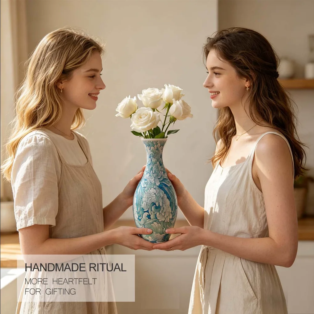 Kids 3D Puzzle Vase Blue and White Porcelain Design Made Plastic Home Decoration Flower Arrangement Puzzle Toys Gifts Party Game
Kids 3D Puzzle Vase Blue and White Porcelain Design Made Plastic Home Decoration Flower Arrangement Puzzle Toys Gifts Party Game