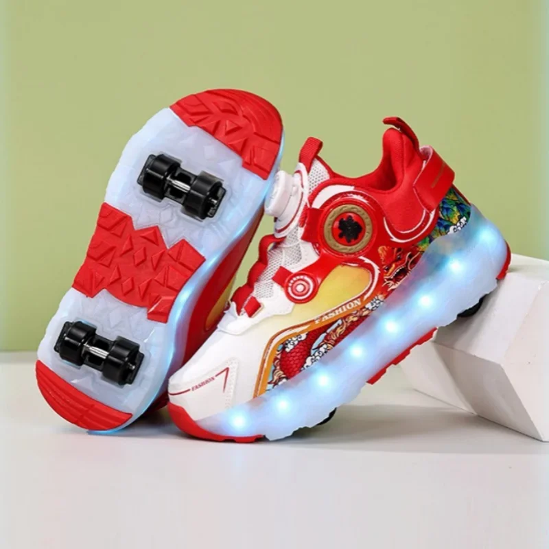 Детские светящиеся кроссовки на четыре колеса, черные, розовые, со светодиодной подсветкой, обувь для роликовых коньков, детская обувь со светодиодной подсветкой, зарядка через USB для мальчиков и девочек 
Детские светящиеся кроссовки на четыре колеса, черные, розовые, со светодиодной подсветкой, обувь для роликовых коньков, детская обувь со светодиодной подсветкой, зарядка через USB для мальчиков и девочек