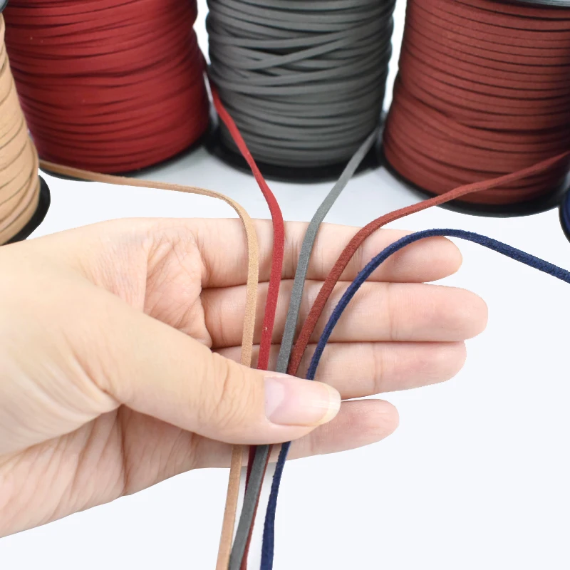 45/90Meters 2.8mm Sewing Suede Leather Rope Necklace Bracelet Woven Cord Bag Clothes Decoration Ropes DIY Handmade Accessories
45/90Meters 2.8mm Sewing Suede Leather Rope Necklace Bracelet Woven Cord Bag Clothes Decoration Ropes DIY Handmade Accessories