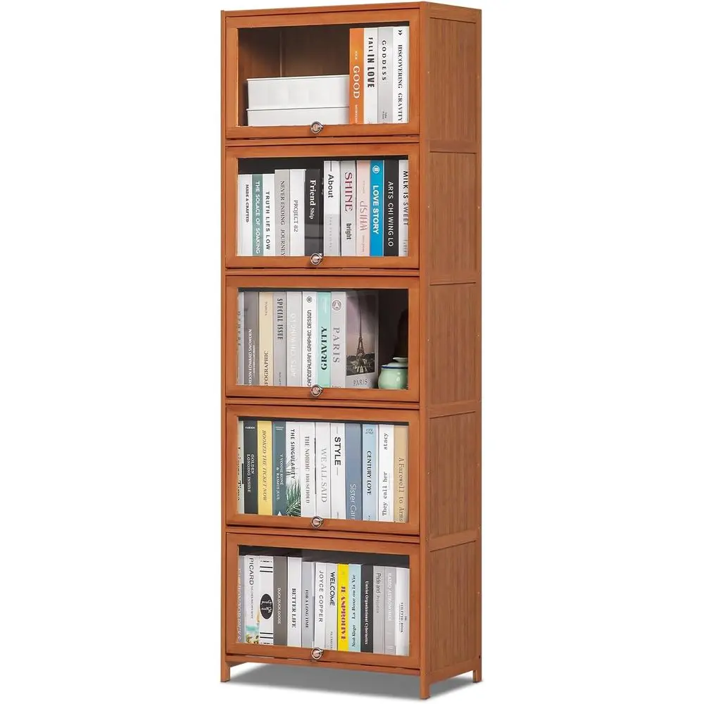 Bamboo 5-Tier Display Case Bookcase with Clear Acrylic lip-Up Do, 67.7" n Kitchen Cabinet Storage Pantry Cabinet Showcase Storag
Bamboo 5-Tier Display Case Bookcase with Clear Acrylic lip-Up Do, 67.7" n Kitchen Cabinet Storage Pantry Cabinet Showcase Storag