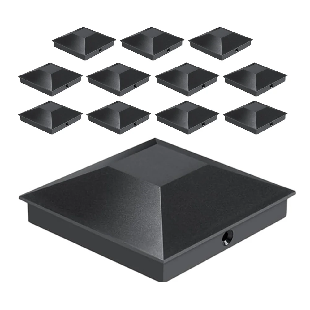12Pcs Waterproof Black Plastic Fence Post Caps Durable Wooden Pole Top Cover for Deck Fence Deck Post Caps Enclosure Pole Cap 
12Pcs Waterproof Black Plastic Fence Post Caps Durable Wooden Pole Top Cover for Deck Fence Deck Post Caps Enclosure Pole Cap