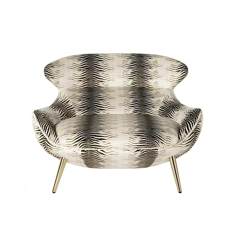 Creative light luxury leopard print, fabric sofa chair, villa designer model, high-end single chair
Creative light luxury leopard print, fabric sofa chair, villa designer model, high-end single chair