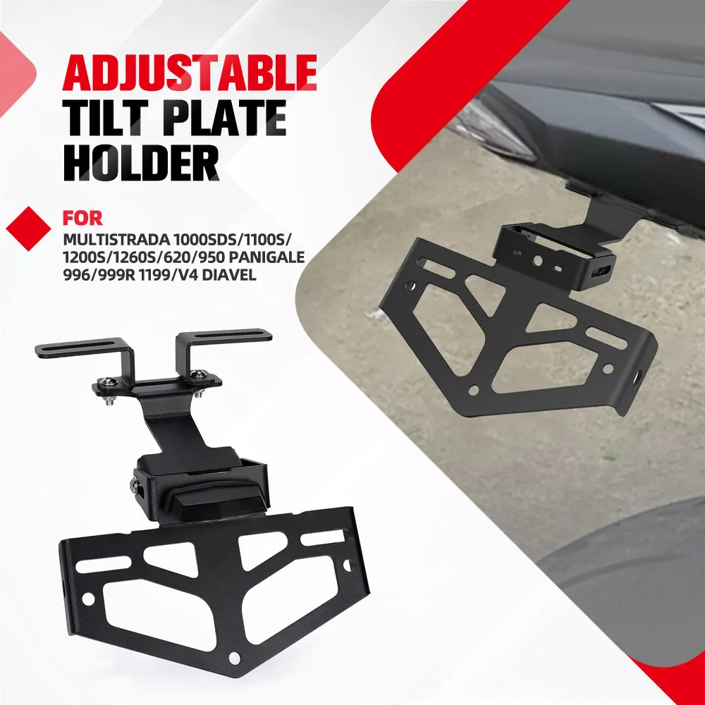 Fit For DUCATI Multistrada 1000SDS/1100S/1200S/1260S/620/950 PANIGALE 996/999R 1199/V4 DIAVEL Universal Adjustable License Plate
Fit For DUCATI Multistrada 1000SDS/1100S/1200S/1260S/620/950 PANIGALE 996/999R 1199/V4 DIAVEL Universal Adjustable License Plate