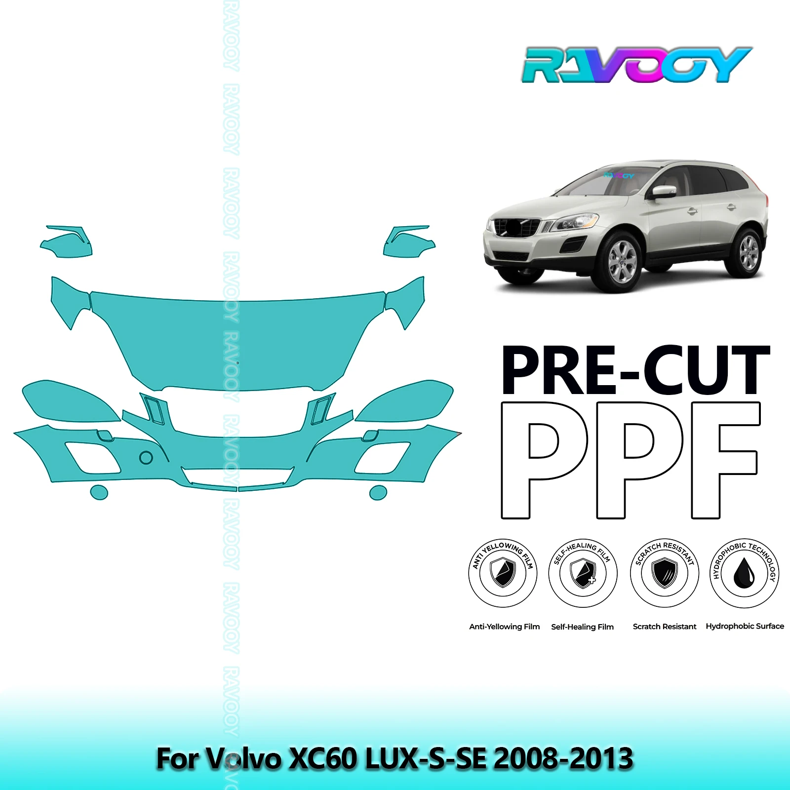 Car Precut Paint Protection Film Front Kit Anti-scratch Exterior TPU PPF For Volvo XC60 LUX-S-SE 2008-2013
Car Precut Paint Protection Film Front Kit Anti-scratch Exterior TPU PPF For Volvo XC60 LUX-S-SE 2008-2013