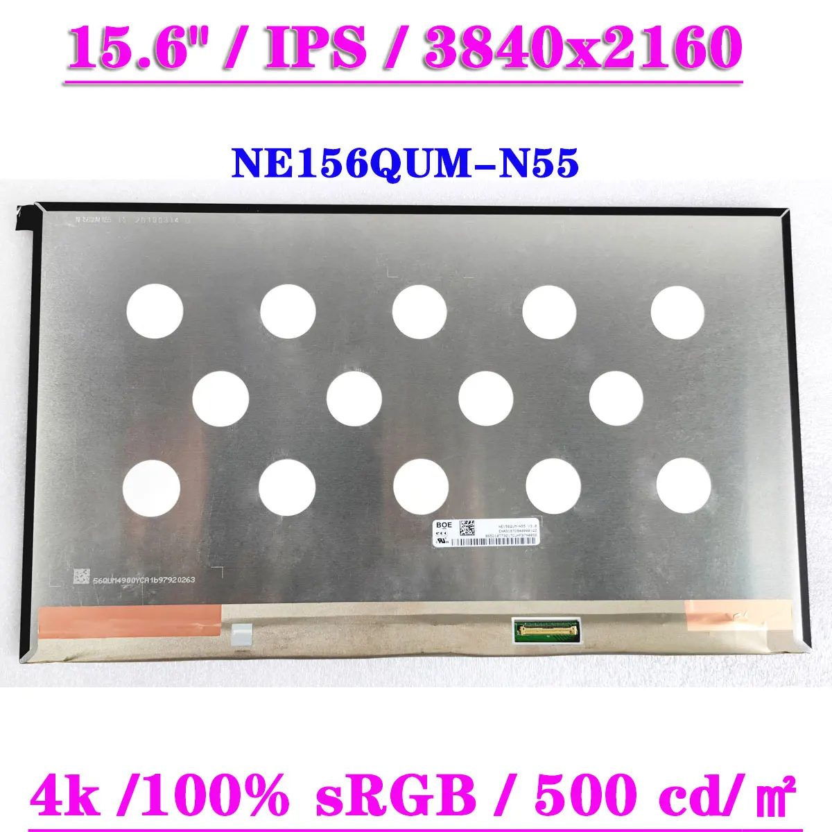 NE156QUM-N55 IPS 100% sRGB 500 Nit 15,6-дюймовый матричный экран для ноутбука 4k 3840x2160 EDP 40-контактная ЖК-панель дисплея
NE156QUM-N55 IPS 100% sRGB 500 Nit 15,6-дюймовый матричный экран для ноутбука 4k 3840x2160 EDP 40-контактная ЖК-панель дисплея