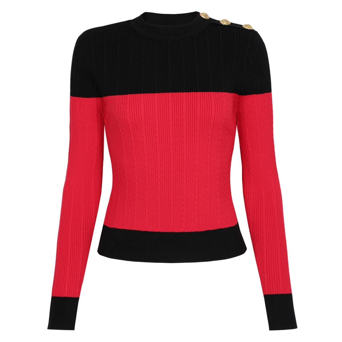 High Quality Spring Autumn Women's Pullover Sweater Classic Color Blocked Wool Blended Elastic Knitted Round Neck Casual Sweater
High Quality Spring Autumn Women's Pullover Sweater Classic Color Blocked Wool Blended Elastic Knitted Round Neck Casual Sweater