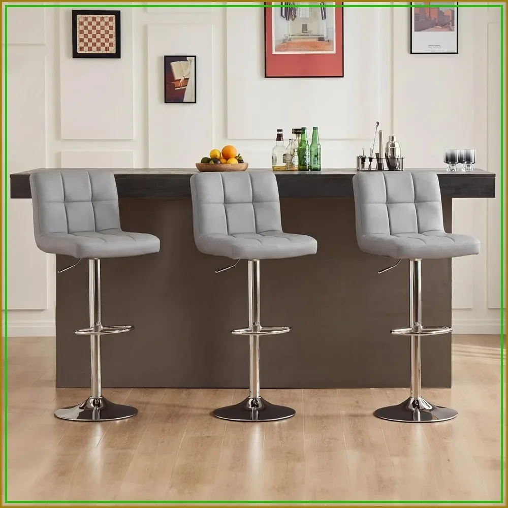 24" Counter Height Bar Stools Set of 2, Upholstered PU Leather Saddle Seats with Metal Base, Grey for Kitchen Island
24" Counter Height Bar Stools Set of 2, Upholstered PU Leather Saddle Seats with Metal Base, Grey for Kitchen Island