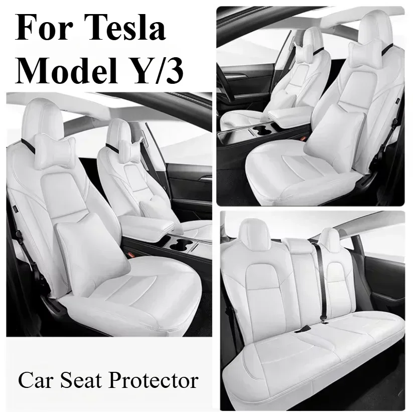 Car Seat Cover PU Leather Cover 5 Seats Full Set All Season Protection Car Protective Supplies for Tesla Model Y 3 Accessories
Car Seat Cover PU Leather Cover 5 Seats Full Set All Season Protection Car Protective Supplies for Tesla Model Y 3 Accessories