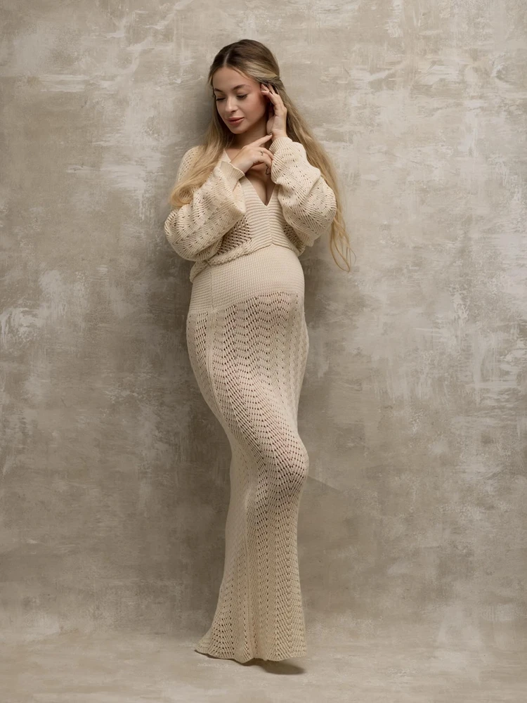 Белое вязаное крючком платье для беременных, элегантное вязаное платье макси для фотосессии, наряд для беременных с длинными рукавами, бутик для фотосессии на детский душ
Белое вязаное крючком платье для беременных, элегантное вязаное платье макси для фотосессии, наряд для беременных с длинными рукавами, бутик для фотосессии на детский душ