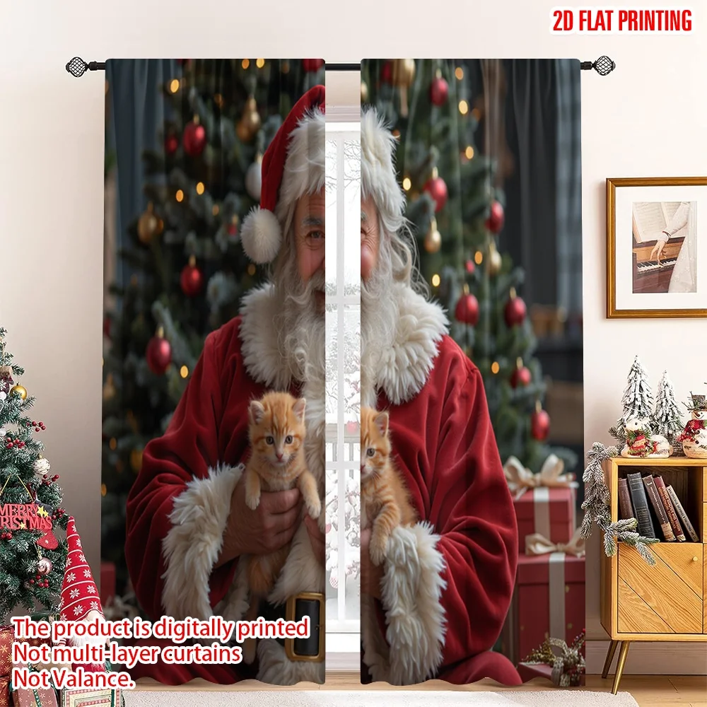 2pcs 2D flat printing Christmas Party Curtain Santa Kitten Christmas Presents 100% Polyester Without Electricity Family Party
2pcs 2D flat printing Christmas Party Curtain Santa Kitten Christmas Presents 100% Polyester Without Electricity Family Party