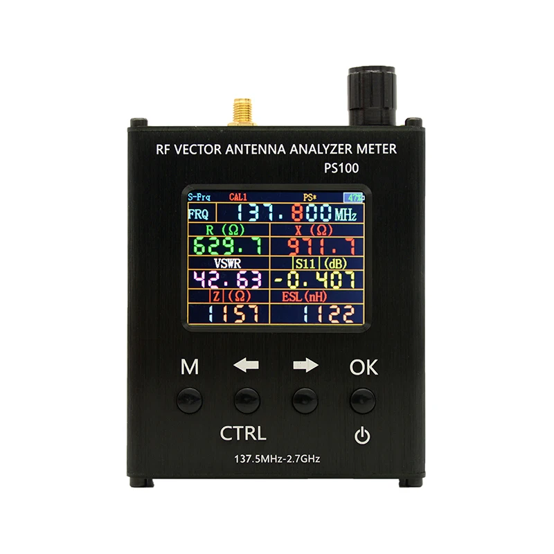 PS100 137.5MHz - 2.7GHz UV RF Antenna Analyzer SWR Meter Tester with Aluminum Alloy Shell Replace N1201SA
PS100 137.5MHz - 2.7GHz UV RF Antenna Analyzer SWR Meter Tester with Aluminum Alloy Shell Replace N1201SA