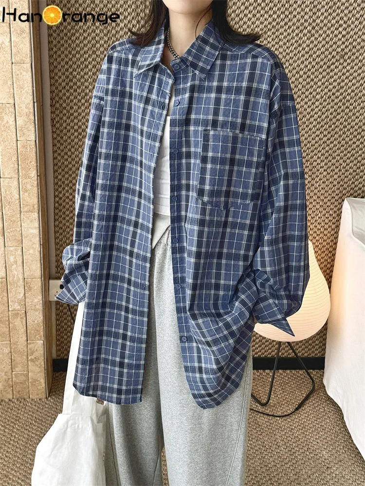 HanOrange 2026 Summer Retro Contrasting Plaid Patch Pocket Shirt Women Single Breasted Loose Top Apricot/Blue
HanOrange 2026 Summer Retro Contrasting Plaid Patch Pocket Shirt Women Single Breasted Loose Top Apricot/Blue