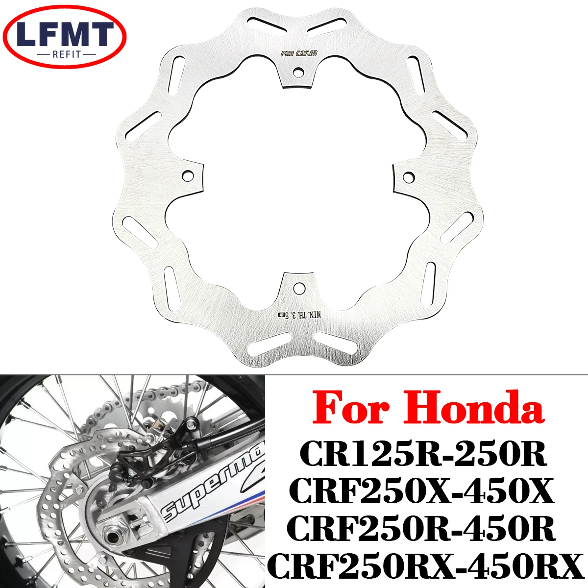 Motorcycle 240mm Front Rear Brake Disc Rotor For Honda CRF250X CRF450X 2004-2021 CRF250R CRF450R 2002-2021 CRF250RX CRF450RX
Motorcycle 240mm Front Rear Brake Disc Rotor For Honda CRF250X CRF450X 2004-2021 CRF250R CRF450R 2002-2021 CRF250RX CRF450RX