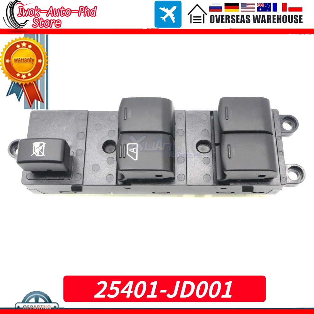 Black Car Power Window Switch Control Master Switches For Nissan Navara Pathfinder Qashqai 25401-5X010 25401-BR00B 25401-JD001
Black Car Power Window Switch Control Master Switches For Nissan Navara Pathfinder Qashqai 25401-5X010 25401-BR00B 25401-JD001