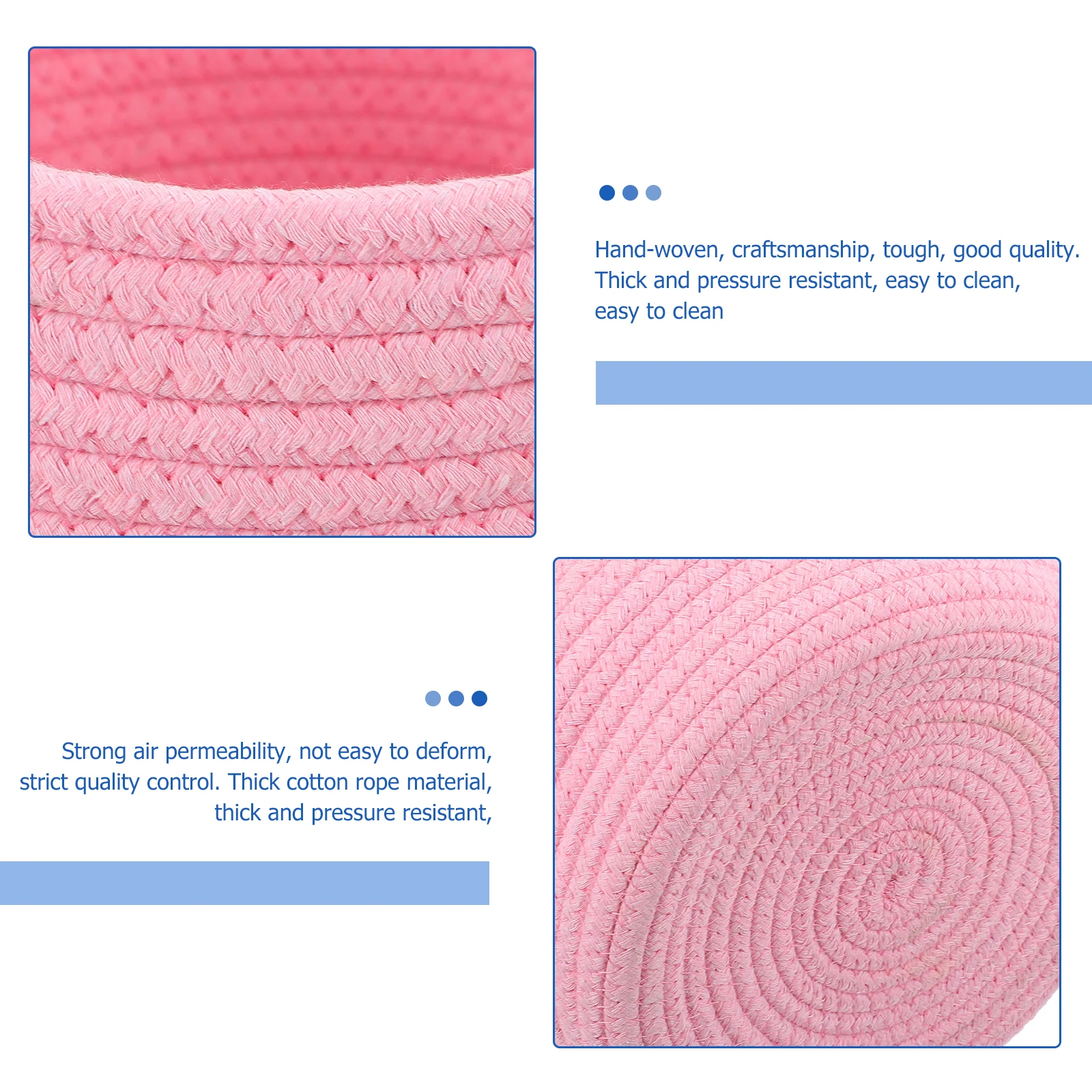 Laundry Basket with Lid Woven Storage Baskets Lids Cotton Rope Braided Lace Pink for Shelves Lidded Baby
Laundry Basket with Lid Woven Storage Baskets Lids Cotton Rope Braided Lace Pink for Shelves Lidded Baby