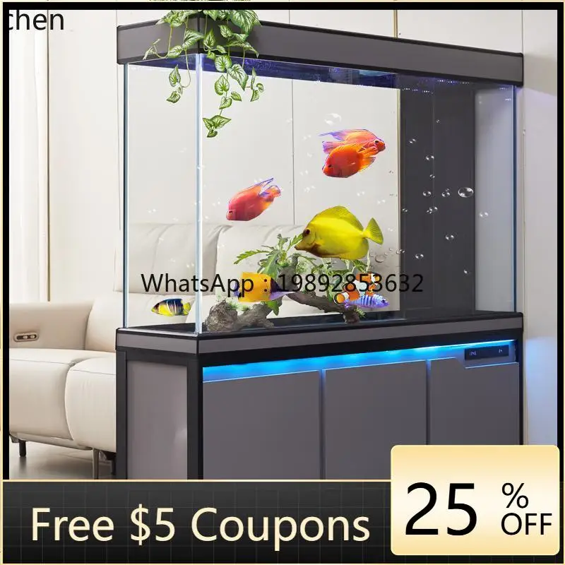 YGG ultra-white glass dragon fish tank, large floor-to-ceiling household ecological tank in the living room, bottom filtertank
YGG ultra-white glass dragon fish tank, large floor-to-ceiling household ecological tank in the living room, bottom filtertank