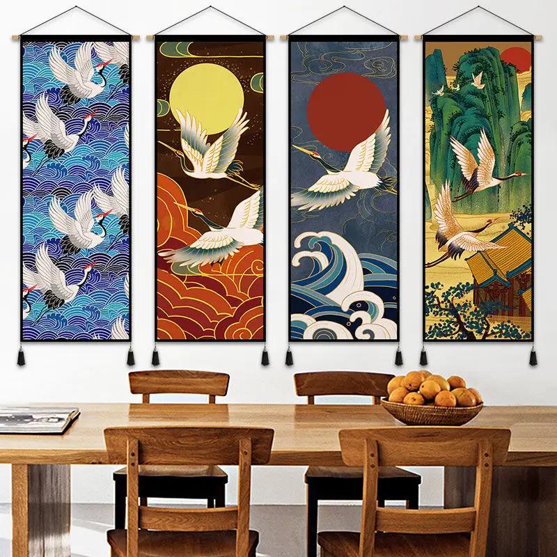 Japanese Crane Wafu Tapestry Wall Hanging - Cotton Linen Electric Box Cover for Izakaya, Sushi Restaurant & BnB Wall Decor
Japanese Crane Wafu Tapestry Wall Hanging - Cotton Linen Electric Box Cover for Izakaya, Sushi Restaurant & BnB Wall Decor