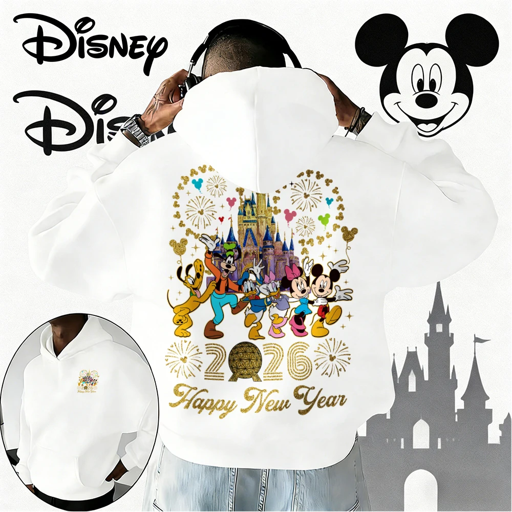 Осень/зима 2026, толстовка с капюшоном Disney Mickey Happy New Year, мужская модная уличная хлопковая теплая толстовка, свободное повседневное пальто унисекс
Осень/зима 2026, толстовка с капюшоном Disney Mickey Happy New Year, мужская модная уличная хлопковая теплая толстовка, свободное повседневное пальто унисекс
