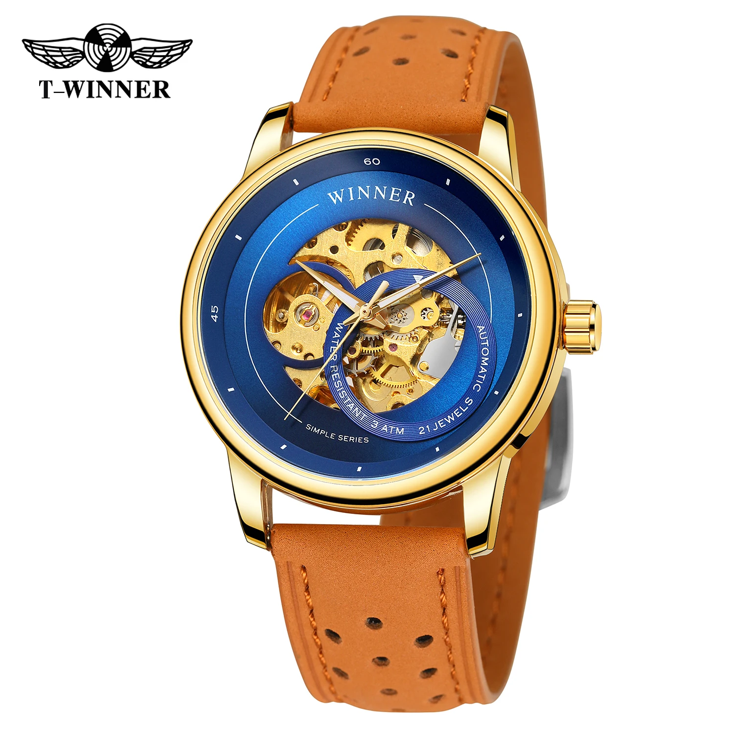 T-WINNER Новые модные роскошные мужские часы, автоматические механические наручные часы с скечерным циферблатом, водонепроницаемые, коричневые, из натуральной кожи, деловые часы
T-WINNER Новые модные роскошные мужские часы, автоматические механические наручные часы с скечерным циферблатом, водонепроницаемые, коричневые, из натуральной кожи, деловые часы
