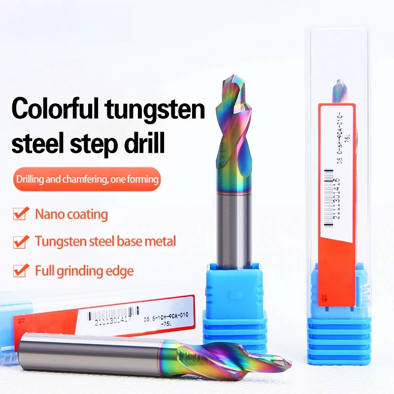 Counterbore Twist Step Drill Tungsten Steel Step Drill Two-Stage Step Drill M3-12M Countersunk Screw Countersunk Chamfer Drill
Counterbore Twist Step Drill Tungsten Steel Step Drill Two-Stage Step Drill M3-12M Countersunk Screw Countersunk Chamfer Drill